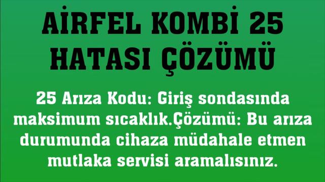 Airfel Kombi 25 Hatası Nasıl Giderilir? смотреть онлайн