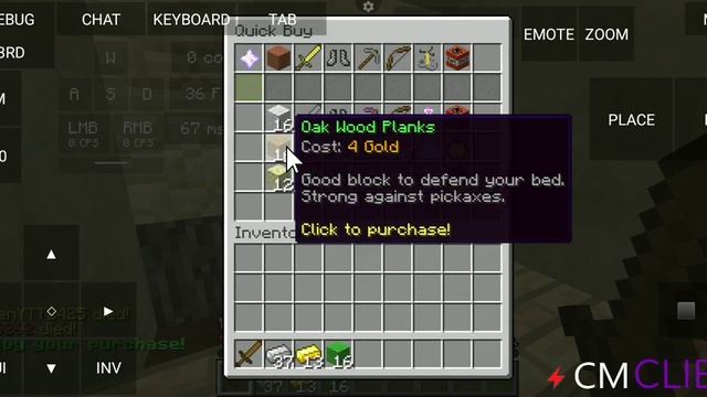 Playing bedwars first time on Java(Android) смотреть онлайн