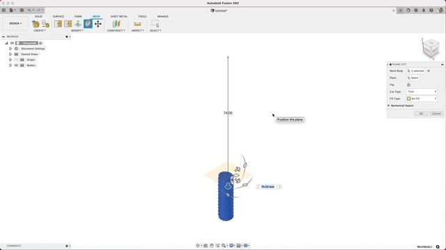 Split STL in Fusion 360 (How To Edit Meshes) смотреть онлайн