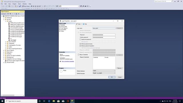 SQL Server - How to create a user in SSMS & allow SQL server login смотреть онлайн