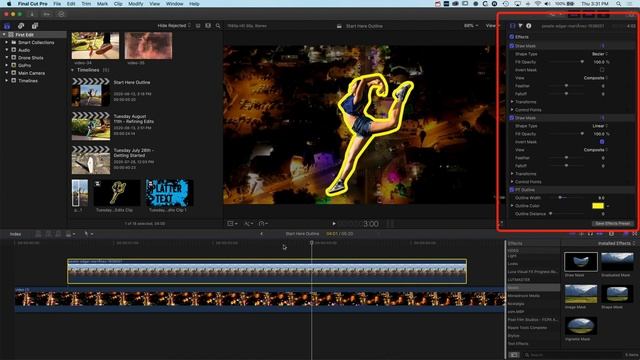 Outline Effect with Animation in Final Cut Pro [Using only FREE plugins] смотреть онлайн