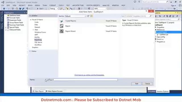 Crystal Report Tutorials For Beginners Using C# смотреть онлайн
