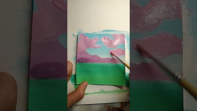 Рисуем пейзаж акрилом смотреть онлайн