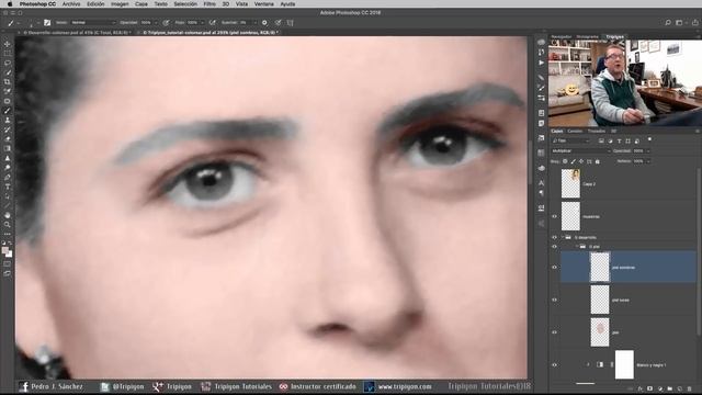 Colorear fotografías antiguas en Photoshop #3 смотреть онлайн
