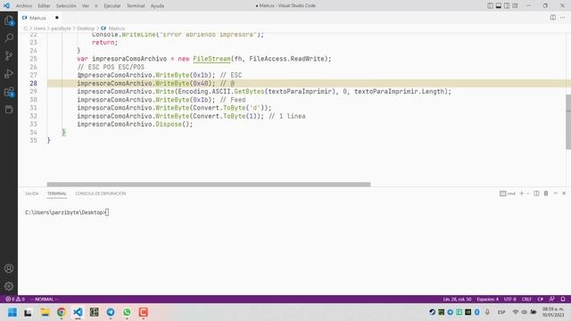 Comandos ESC POS con C# e impresora térmica смотреть онлайн