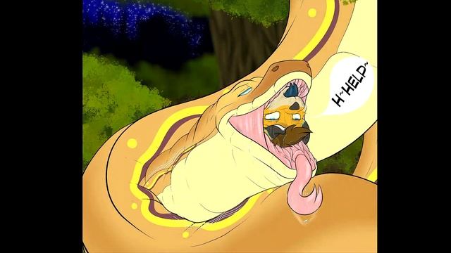 ?COMIC SNAKE VORE - snake swallowing furry смотреть онлайн