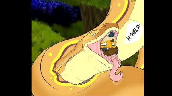 ?COMIC SNAKE VORE - snake swallowing furry