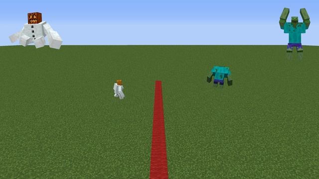 Mutant Zombie vs Mutant Creeper (Spider-Pig, Mutant Snow Golem) смотреть онлайн