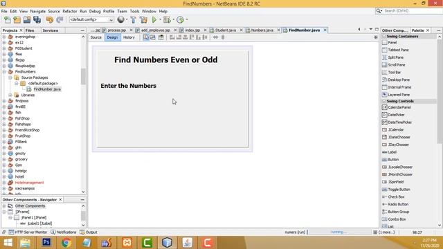 How to Find Odd or Even Numbers using Java Swing смотреть онлайн