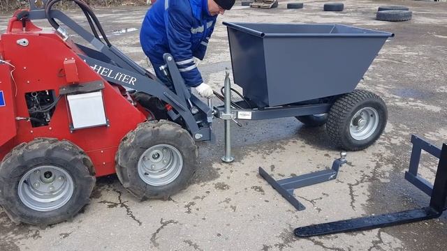 Самосвальный прицеп для техники HELFFER смотреть онлайн