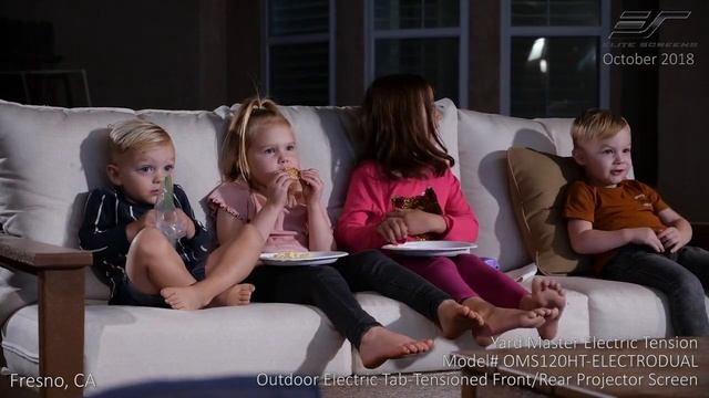 ✅ Elite Screens Yard Master Electric Tension Series Outdoor Dual Projector Screen In Fresno, CA