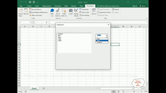 vba userform listbox listview background and font text color change смотреть онлайн