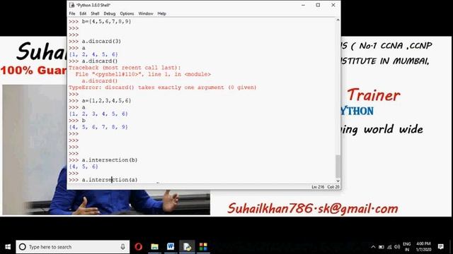 Python in Hindi For Beginners Lect-21 SET Methods{ Discard,Intersection ,Intersection Update} смотреть онлайн