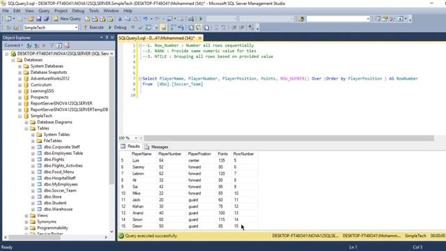SQL Tutorials - 34.Row Number, RANK and NTILE functions in SQL смотреть онлайн