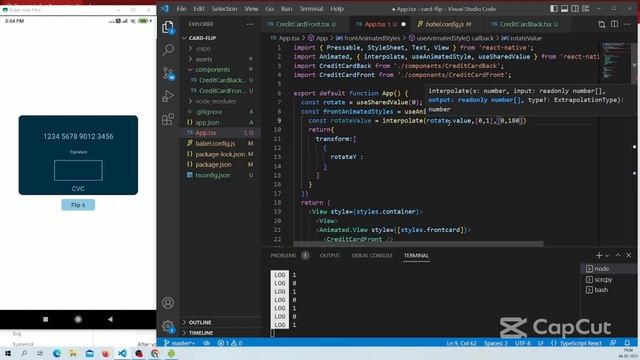 How to Create an Reanimated Flip Card Animation in React Native смотреть онлайн