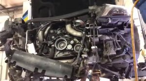 Замена опор ДВС и чистка радиаторов на Мерседес w222 S63 AMG