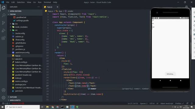 Tutorial Cara Menampilkan Data Offline dengan Flatlist React Native смотреть онлайн