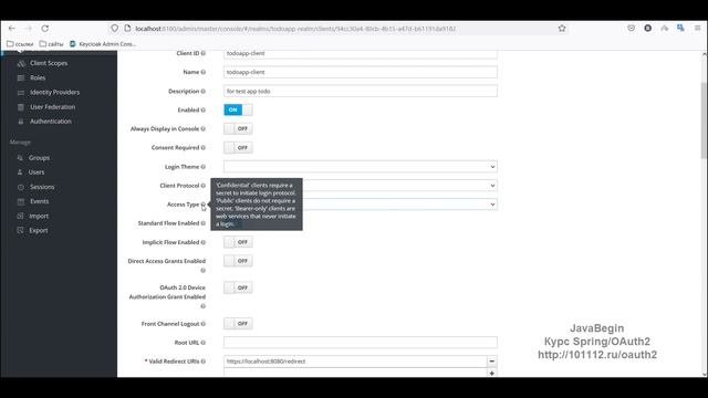 OAuth2 и KeyCloak: настройка KeyCloak для Authorization Code (2022) смотреть онлайн