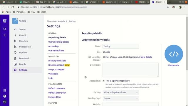 Delete Bitbucket Repository