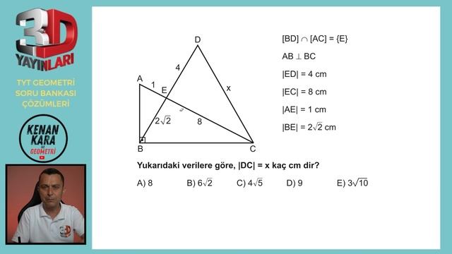 BÖLÜM 1 | TEST 12 | Dik Üçgen Ve Trigonometri-3 | 3D TYT GEOMETRİ SORU BANKASI