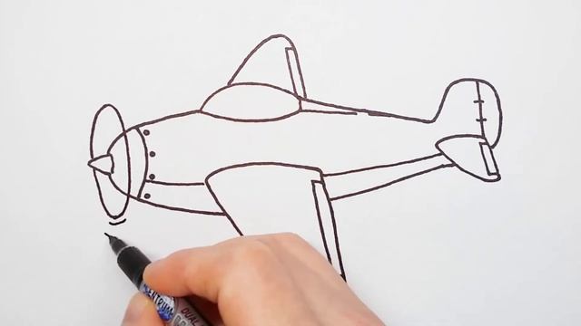 How to Draw an Airplane Easy - Как нарисовать самолет ребенку - Bagaimana Menggambar Pesawat смотреть онлайн