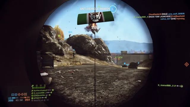 Battlefield 4 Stationary TOW launcher смотреть онлайн