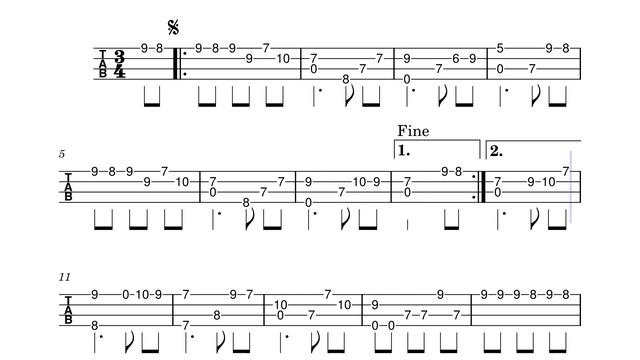 Fur Elise Bass TABs смотреть онлайн