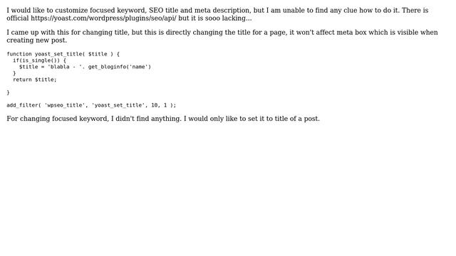 Wordpress: Customize title, description and focused keyword смотреть онлайн