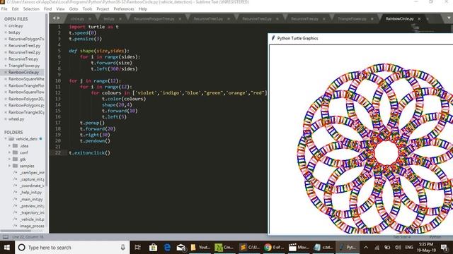 Python Turtle Graphics Square Circle Wheel смотреть онлайн