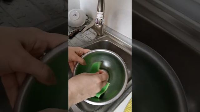 Салфетка для мытья посуды от Гринвей отмывает жир БЕЗ ФЭРРИ