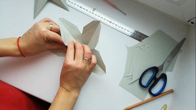 Объемные звезды из бумаги своими руками, крепление на стену в детской смотреть онлайн