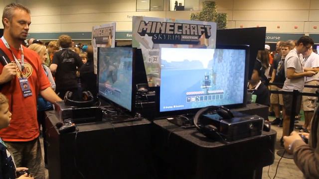 Minecraft (Xbox 360) - SKYRIM Mash-Up Pack - Minecon 2013 Gameplay, Screenshots! + Info смотреть онлайн
