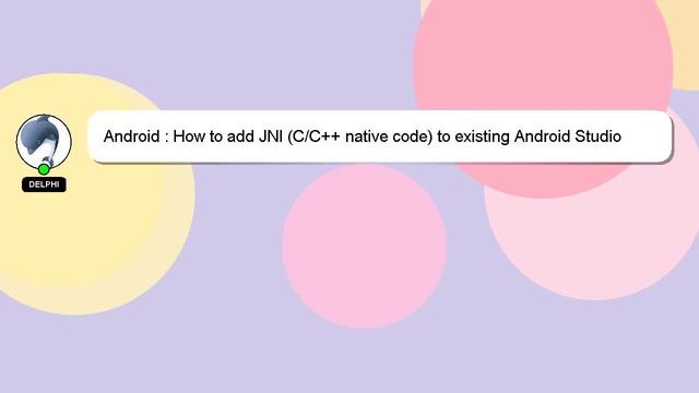 Android : How to add JNI (C/C++ native code) to existing Android Studio project смотреть онлайн
