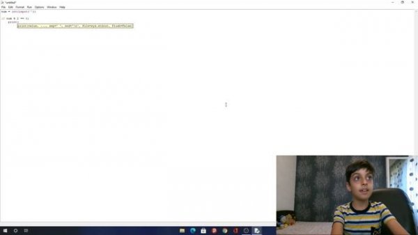 How to create a python app says if a number is odd or even