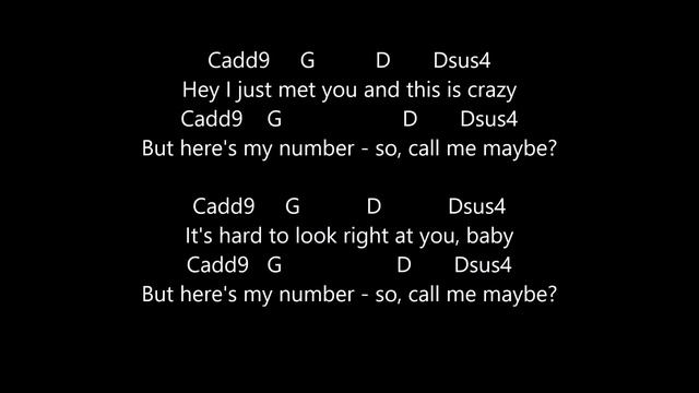 call me maybe carly rae jepson lyrics and chords смотреть онлайн