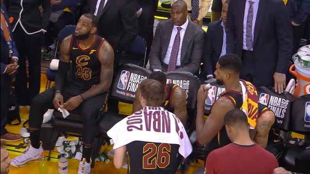 [FULL] Uncut video of Cavaliers' bench before, during and after JR Smith's Game 1 blunder | ESPN смотреть онлайн