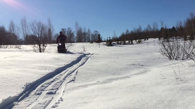 Покатушки на мотобуксировщике Спутник snowbuks 9лс смотреть онлайн