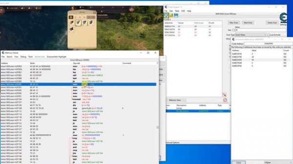Cheat Engine Anno 1800 Hack infinite inventory Hack Tutorial