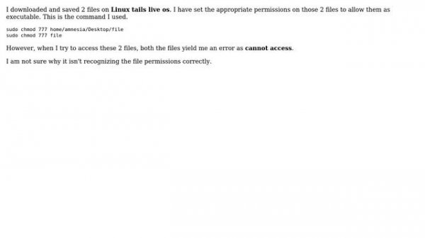 Unix & Linux: chmod: cannot access 'file' : No such file or directory error when the file exists