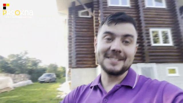Остекление частного дома из бревна. Окна Rehau. Отзыв клиента / Подмосковье смотреть онлайн
