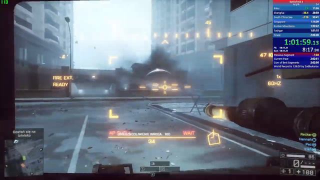 Battlefield 4 Speedrun Any% 2:03:34 Top 3 (PB)