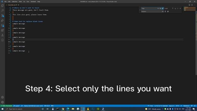 How to remove blank lines from document in Visual Studio Code смотреть онлайн