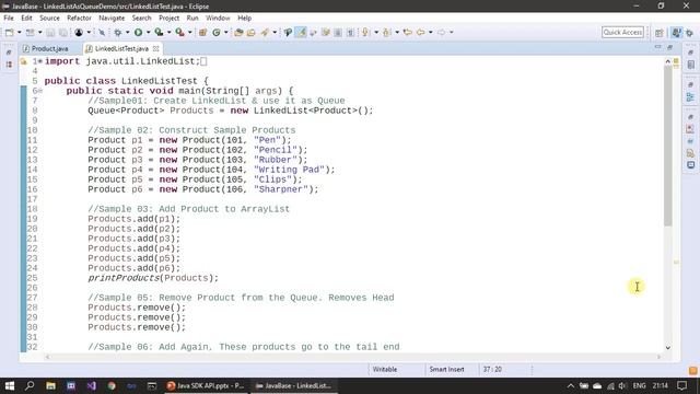 Java Collections - LinkedList as Queue | Java Tutorial Part 1 #017 смотреть онлайн