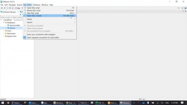 Import data file .csv vào database Dbeaver