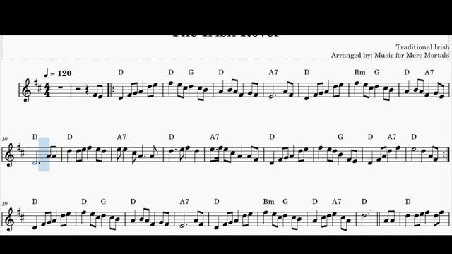 The Irish Rover – Traditional Irish March – Play Along For Violin, Flute Or Guitar