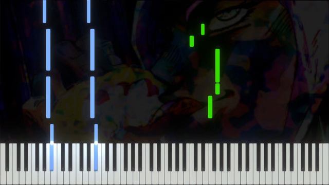 BLOODY STREAM (JOJO'S BIZARRE ADVENTURE OP 2) - EASY Piano tutorial смотреть онлайн