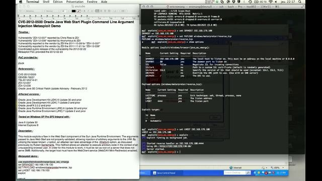 CVE-2012-0500 Oracle Java Web Start Plugin Command Line Argument Injection Metasploit Demo смотреть онлайн