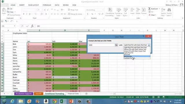 Excel 2013: Conditional Formatting In Ms Excel 2013 смотреть онлайн