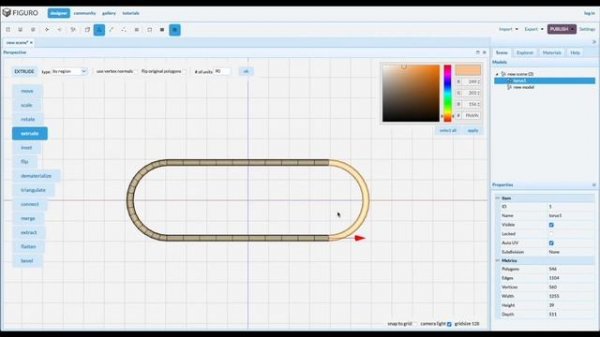 Figuro: how to create a 3d paperclip.
