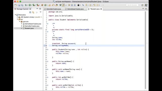 Java android Serializable and Deserilizable смотреть онлайн